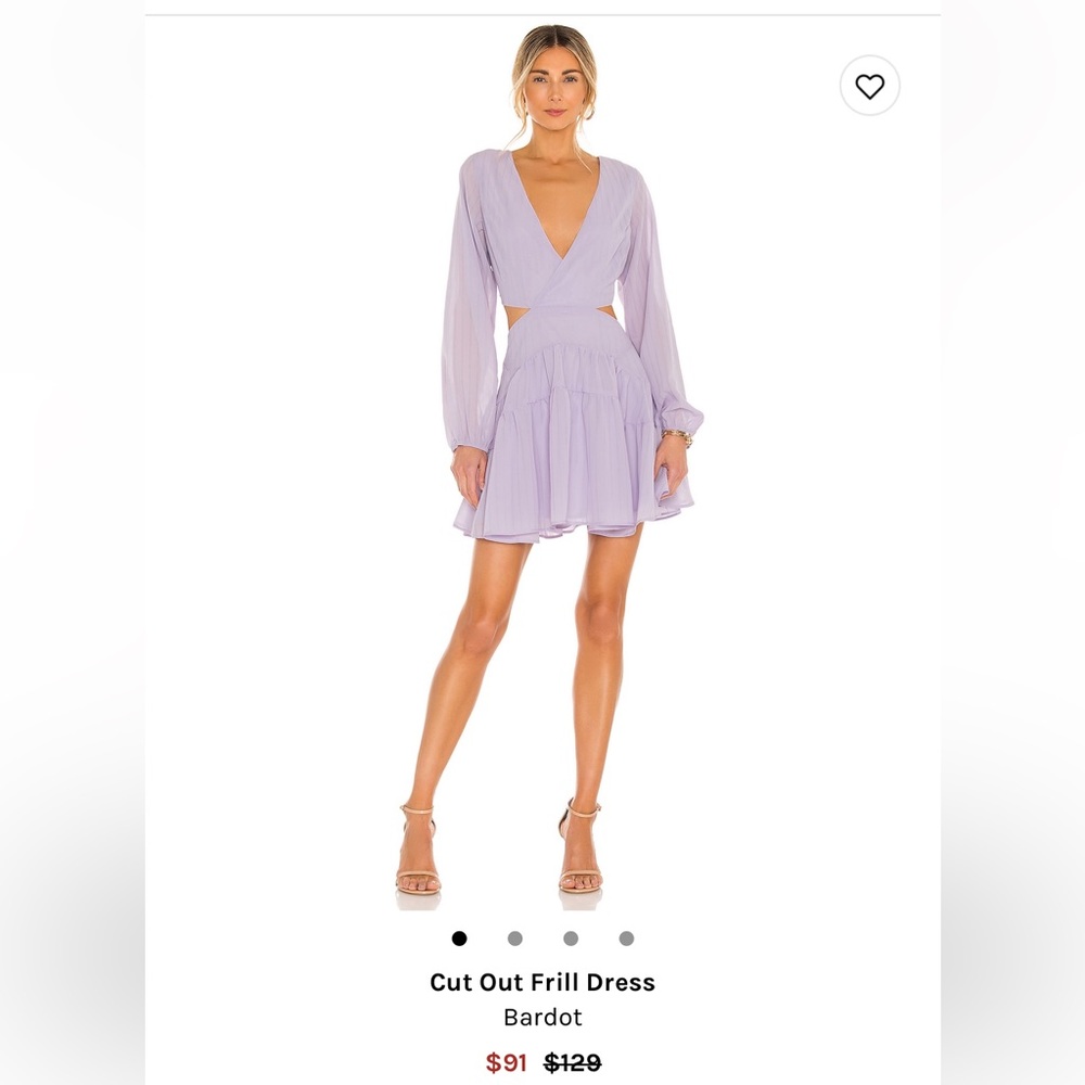 Bardot cut out frill dress